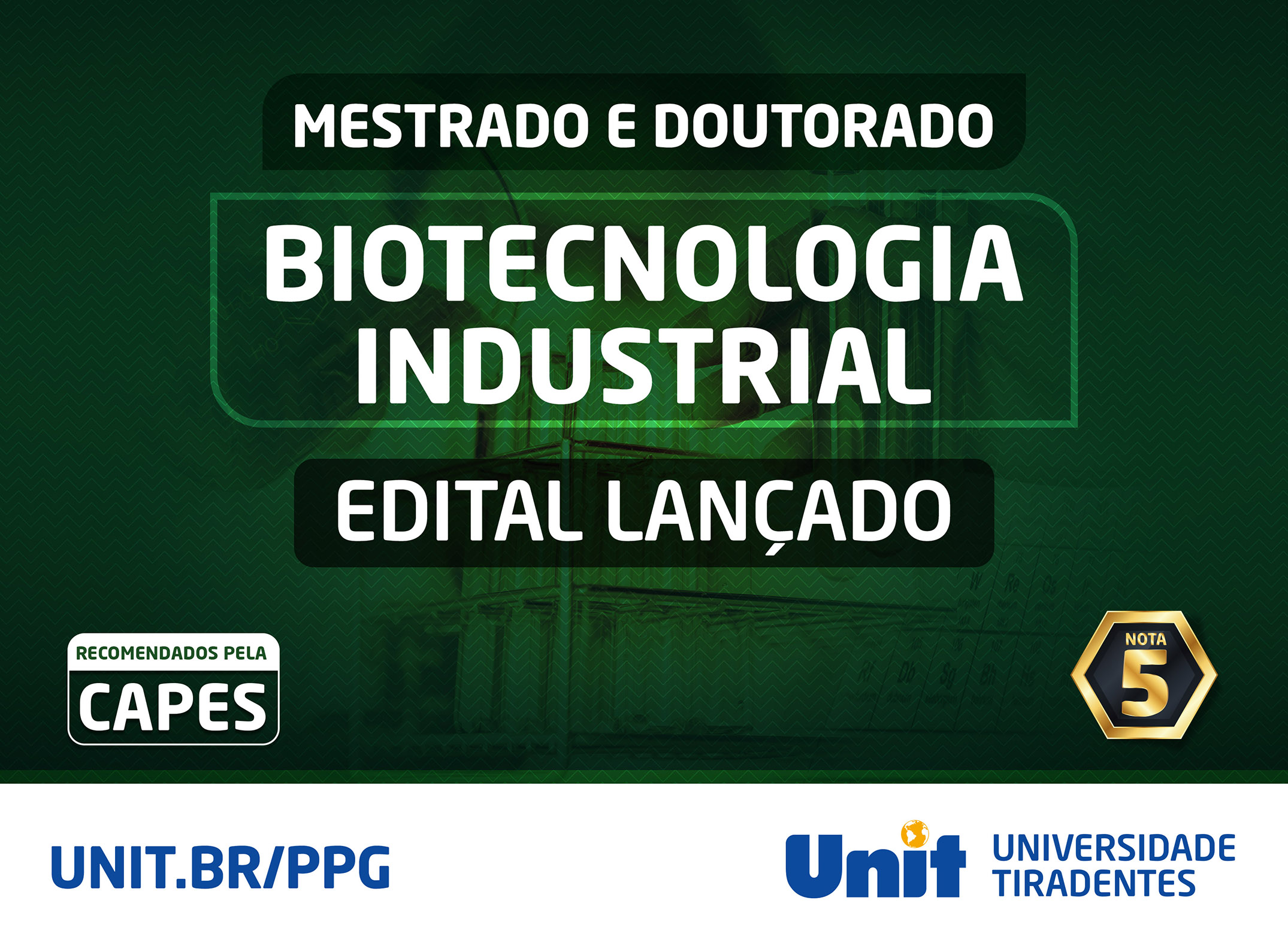 Aberta a inscrição para o Mestrado e Doutorado do PBI