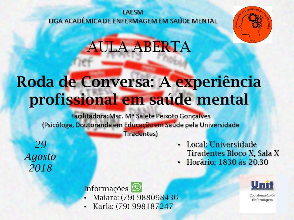 [:pt]Doutoranda do PPED participa de Aula Aberta no Curso de Enfermagem da Universidade Tiradentes[:]