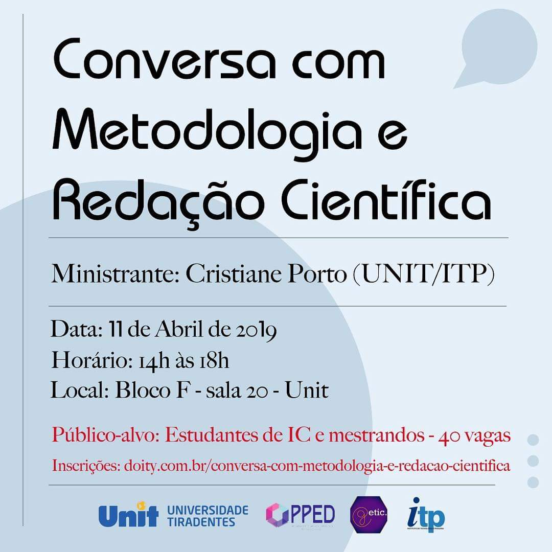 [:pt]Curso: Conversa com metodologia e redação Científica[:]