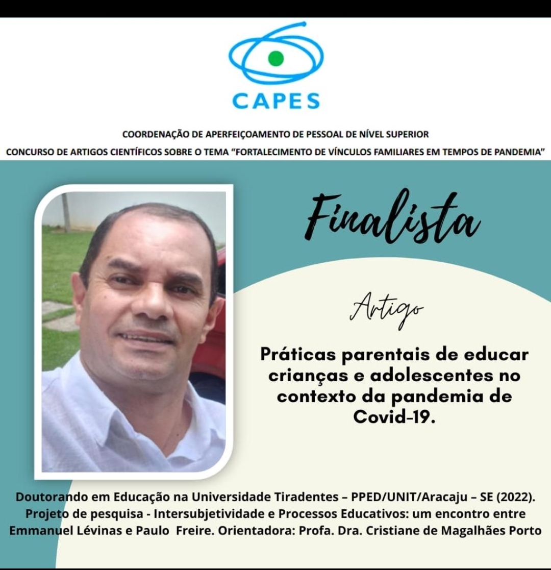 Aluno do doutorado do Programa de Pós-Graduação em Educação da Unit é um dos finalistas do concurso de artigos promovido pela Capes
