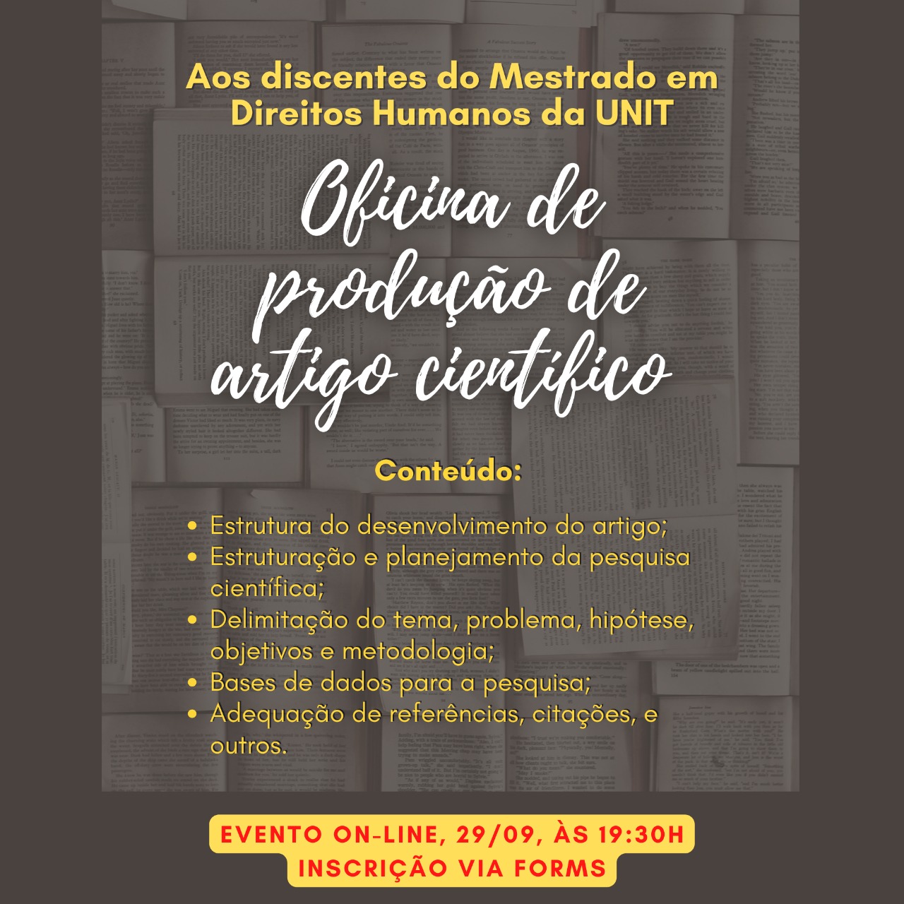 I Oficina de Produção Científica