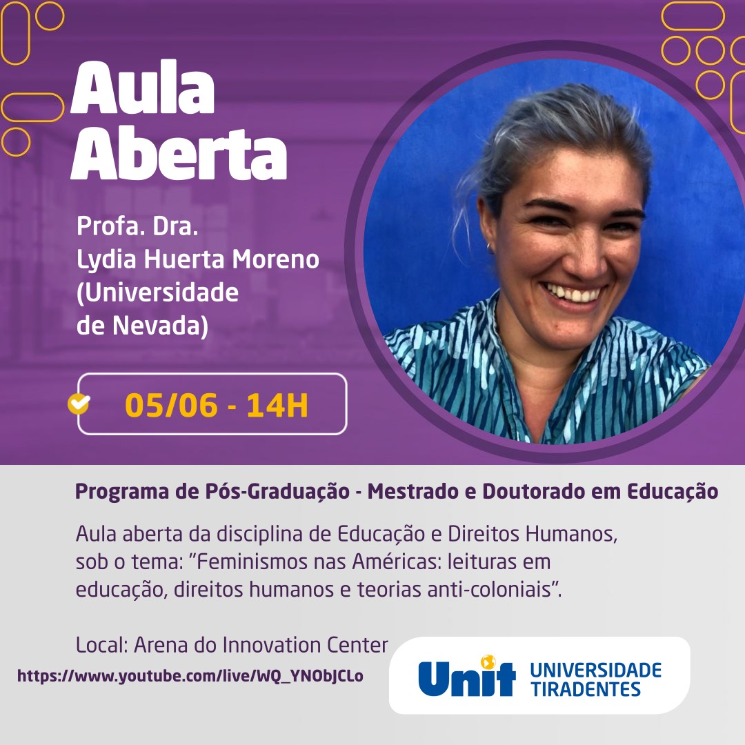 Aula Aberta “Feminismos nas Américas: leituras em educação, direitos humanos e teorias anti-coloniais”