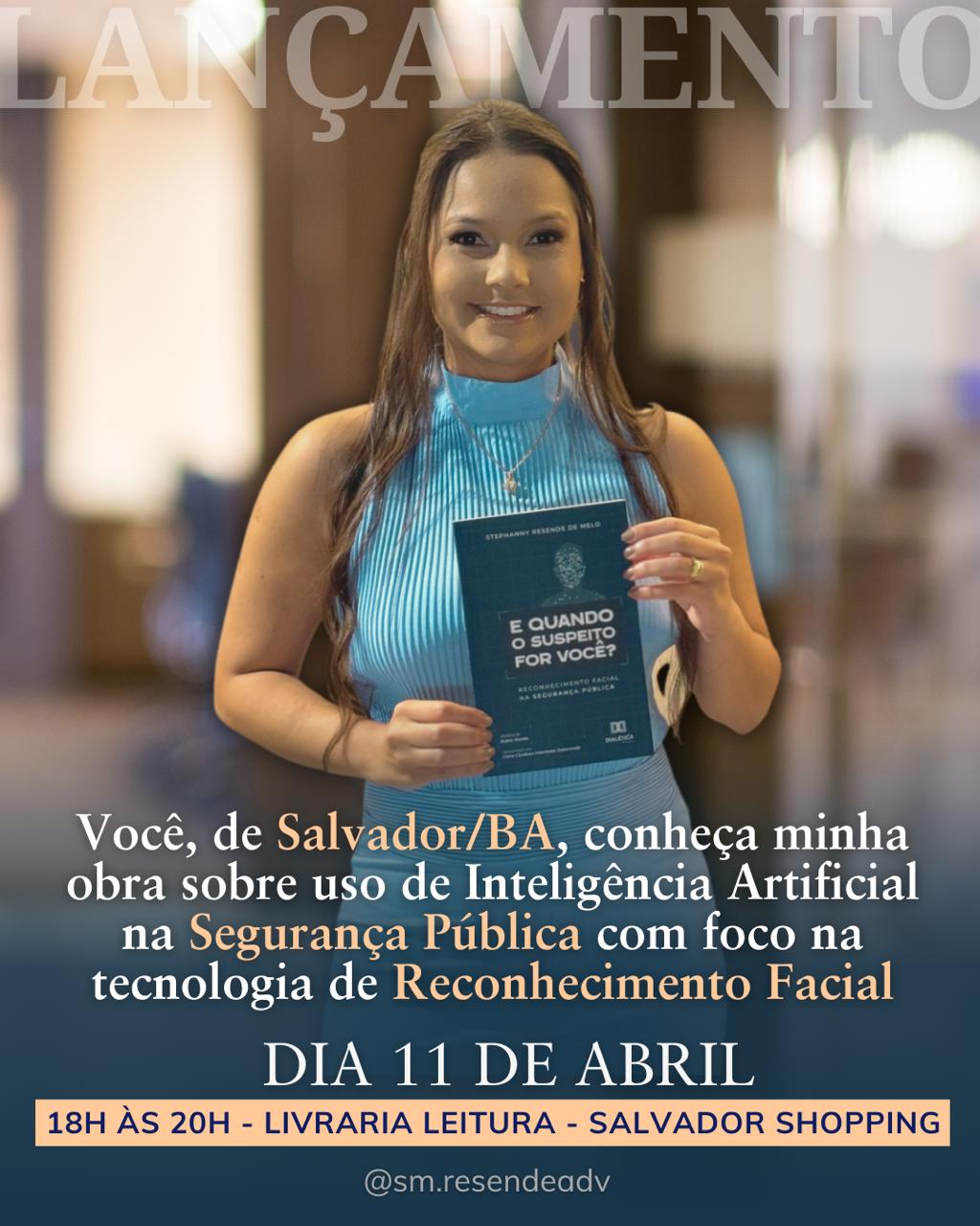 Relançamento do livro “E Quando o Suspeito for Você?” da egressa Stephanny Resende de Melo