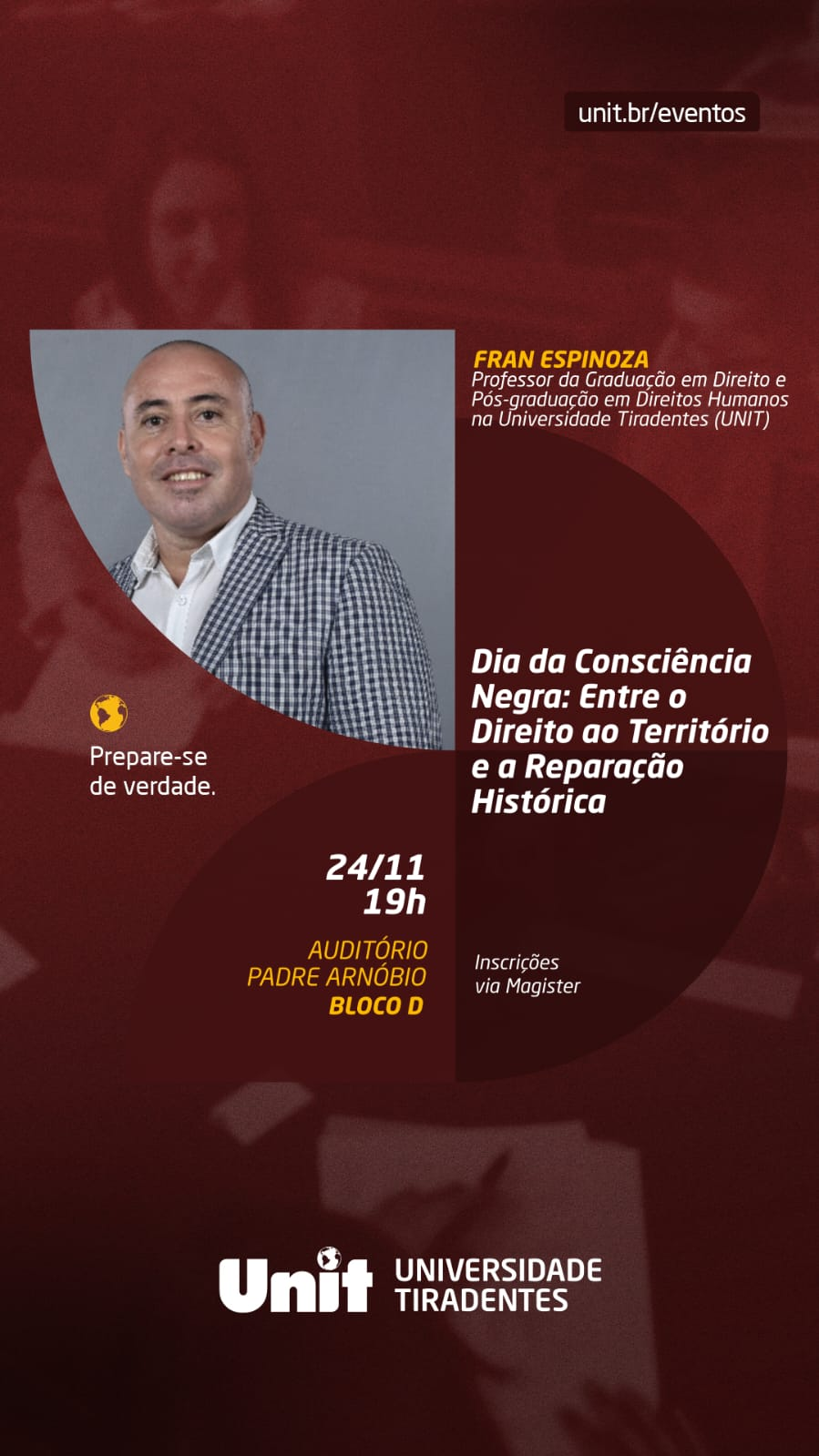 UNIT promove debate sobre Consciência Negra, Território e Reparação Histórica com participação de docentes, discentes e egressos do PPGD