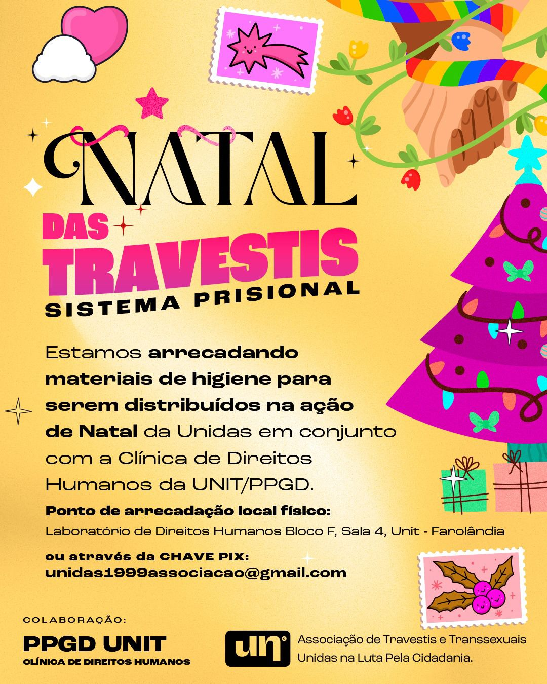 PPGD e Unidas realizam campanha “Natal das Travestis no Sistema Prisional”