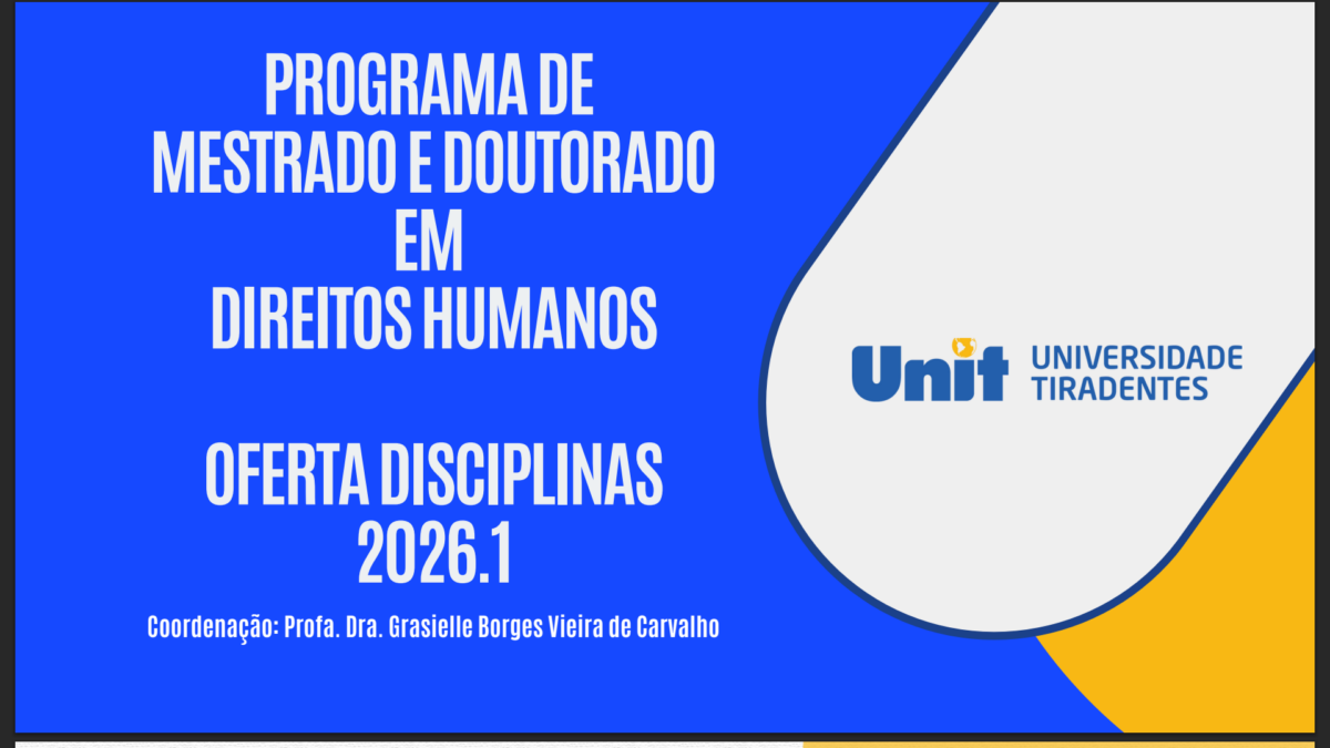 PPGD/UNIT divulga disciplinas para 2026.1